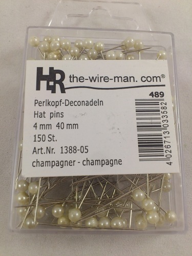 Colored pins 4 mm 150 p. champagne